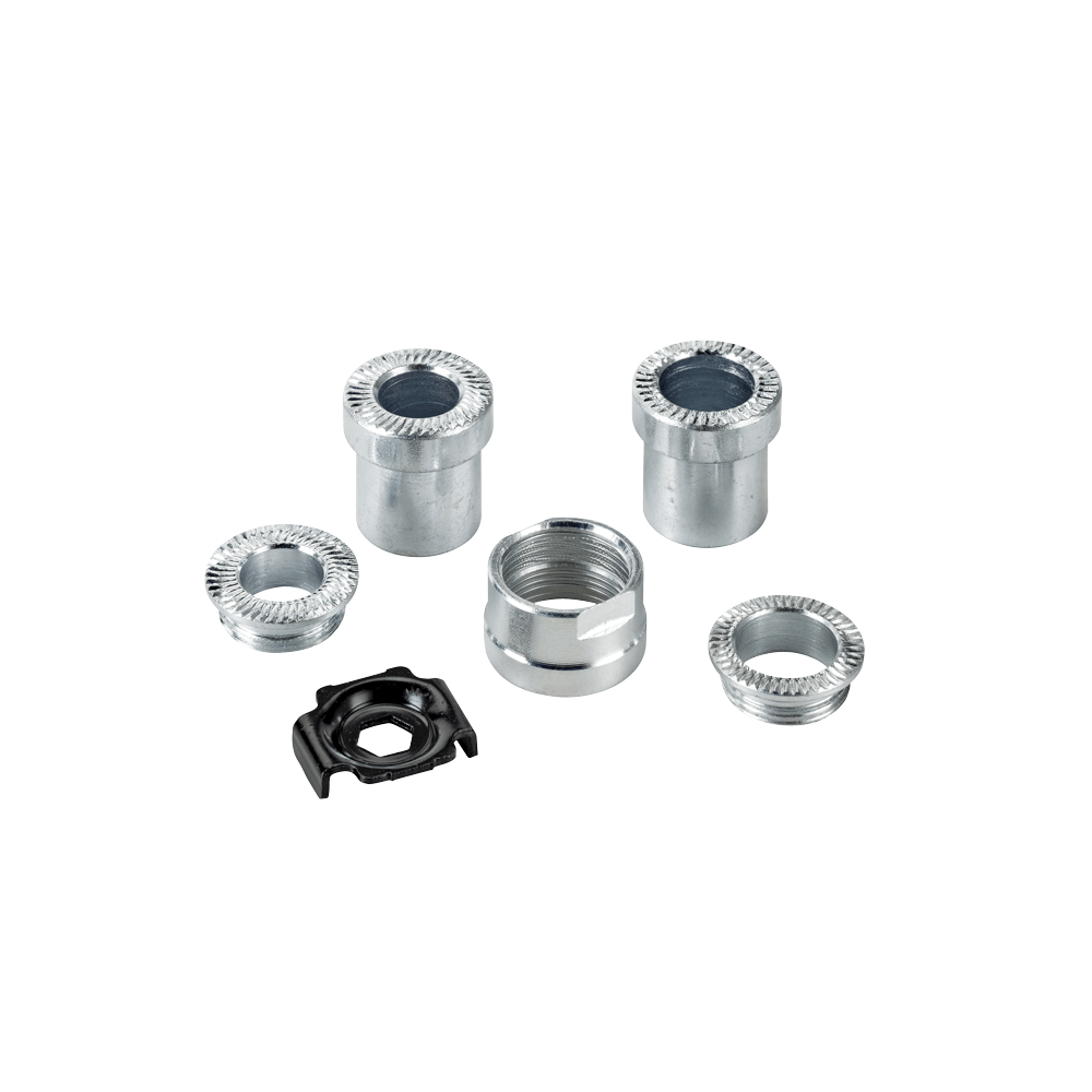 Elite Knurled Thru Axle Adaptor (Silver)