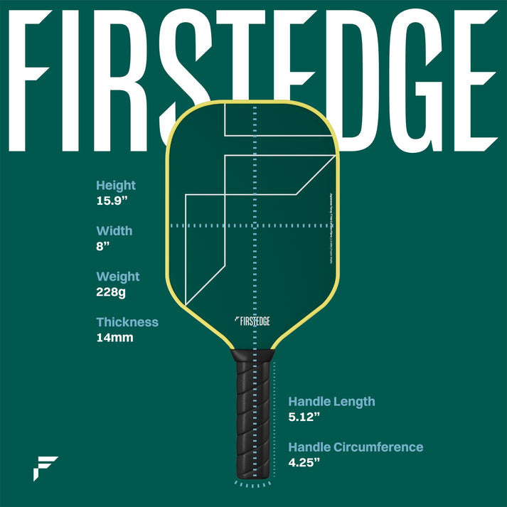 FirstEdge Maxstrike Japanese Toray T700 Carbon Fibre Pickleball Paddle (With Cover)