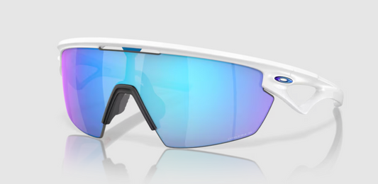 Oakley Sunglass Sphaera Matte White Prizm Sapphire Polarized