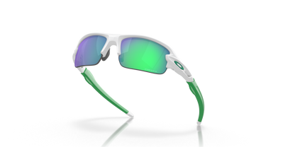 Oakley Sunglass Flak® XXS (Youth Fit) prizm jade Lenses,  matte white Frame