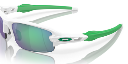 Oakley Sunglass Flak® XXS (Youth Fit) prizm jade Lenses,  matte white Frame
