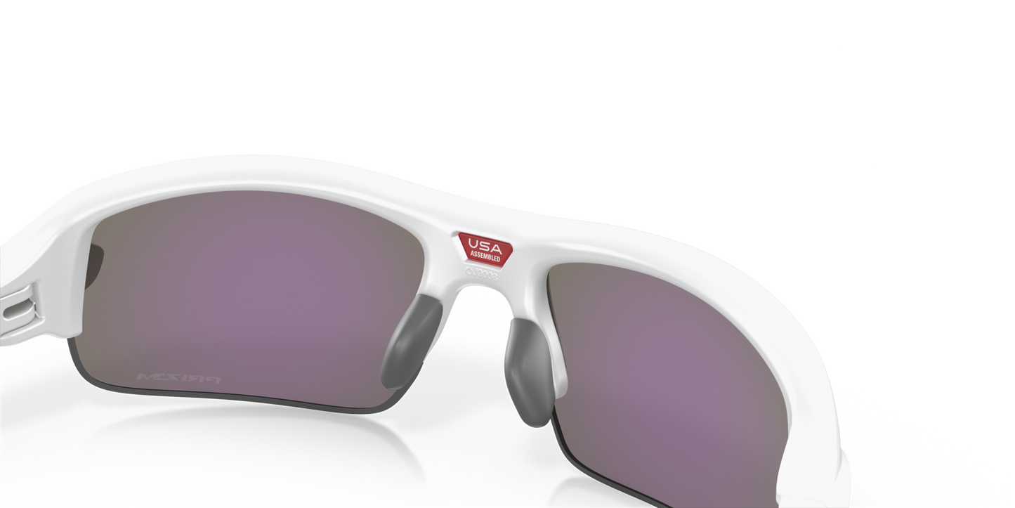 Oakley Sunglass Flak® XXS (Youth Fit) prizm jade Lenses,  matte white Frame
