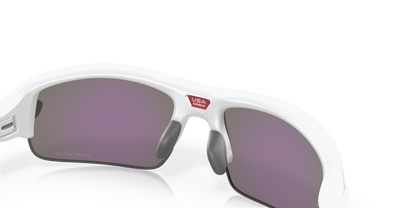 Oakley Sunglass Flak® XXS (Youth Fit) prizm jade Lenses,  matte white Frame
