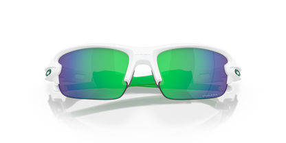 Oakley Sunglass Flak® XXS (Youth Fit) prizm jade Lenses,  matte white Frame