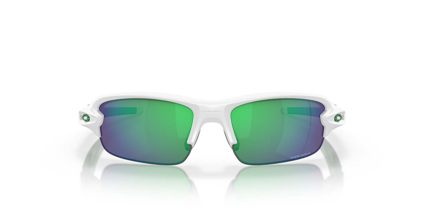 Oakley Sunglass Flak® XXS (Youth Fit) prizm jade Lenses,  matte white Frame