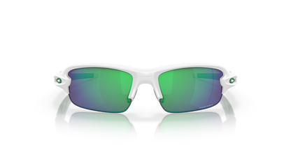 Oakley Sunglass Flak® XXS (Youth Fit) prizm jade Lenses,  matte white Frame