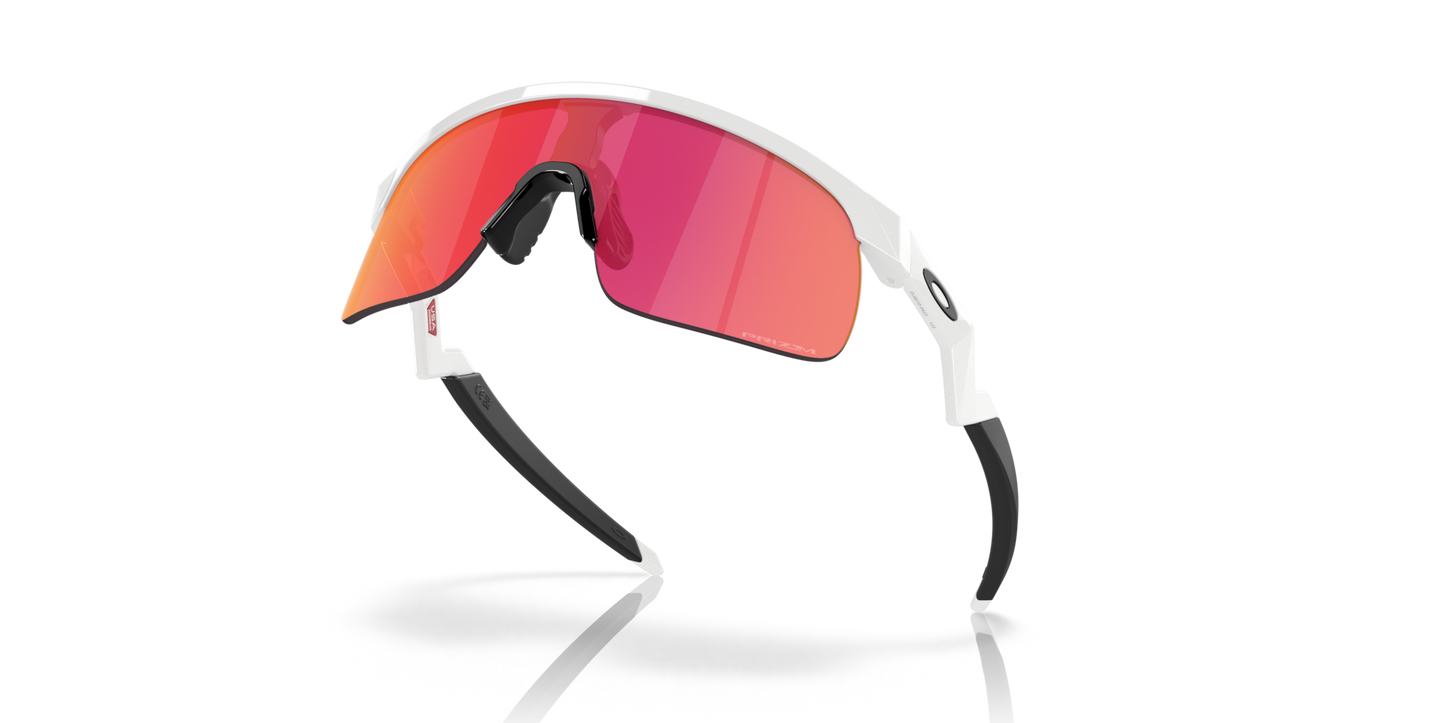 Oakley Sunglass Resistor (Youth Fit) prizm field Lenses,  polished white Frame