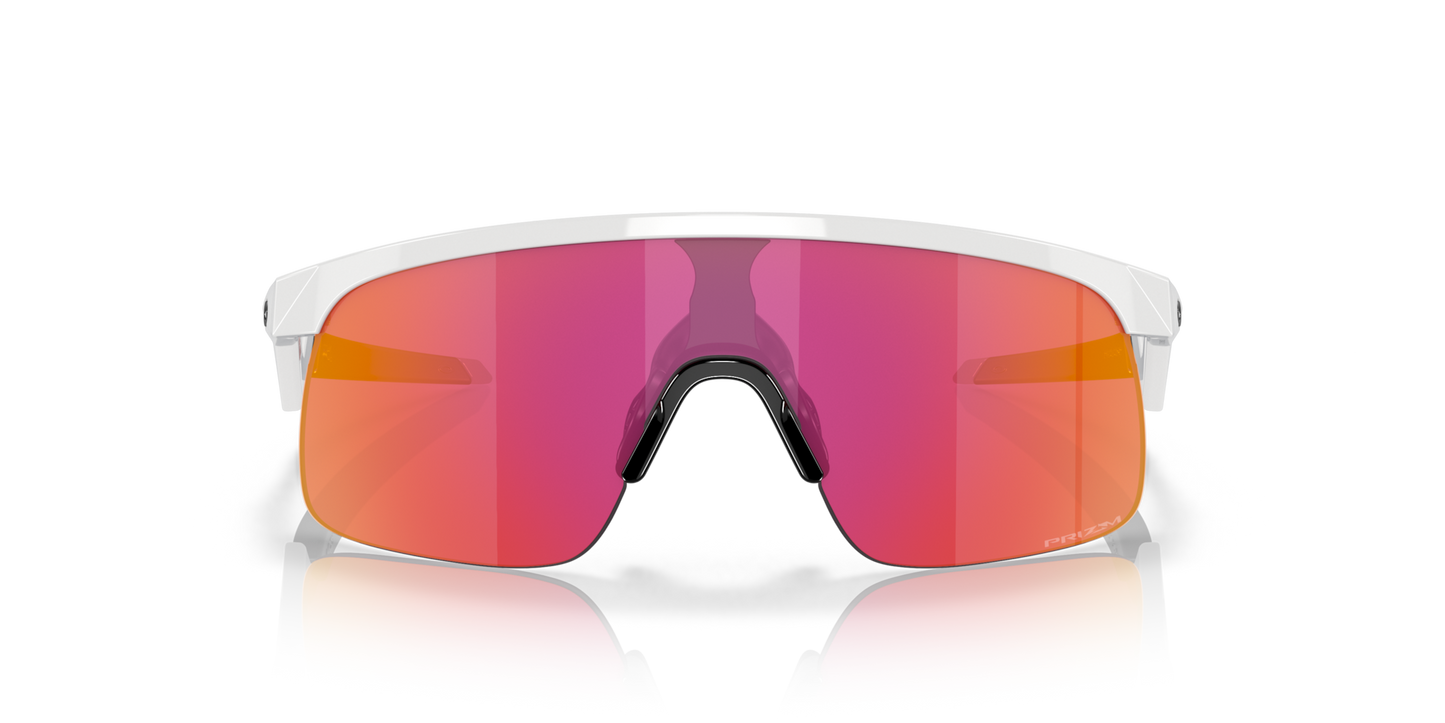 Oakley Sunglass Resistor (Youth Fit) prizm field Lenses,  polished white Frame