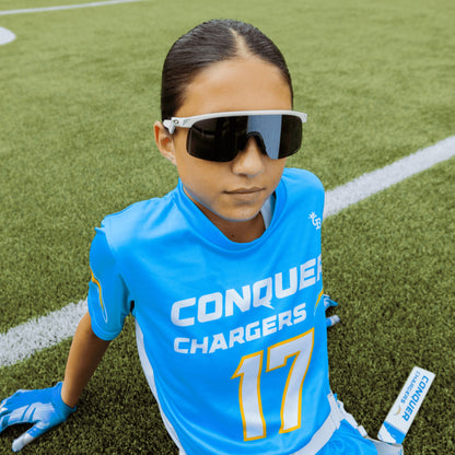 Oakley Sunglass Resistor (Youth Fit) Players Collection prizm black Lenses with pearl white Frame