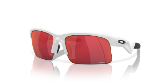 Oakley sunglass Capacitor (Youth Fit) prizm field Lenses with  polished white Frame