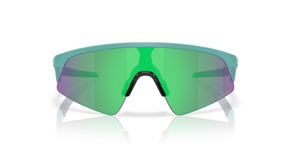 Oakley sunglass Resistor Sweep (Youth Fit) prizm jade Lenses withmatte pacific Frame