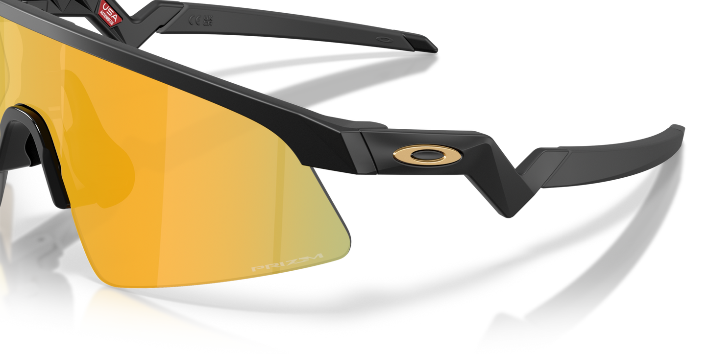 Oakley Sunglass esistor Sweep Matte Black Prizm 24k Lenses With matte black Frame