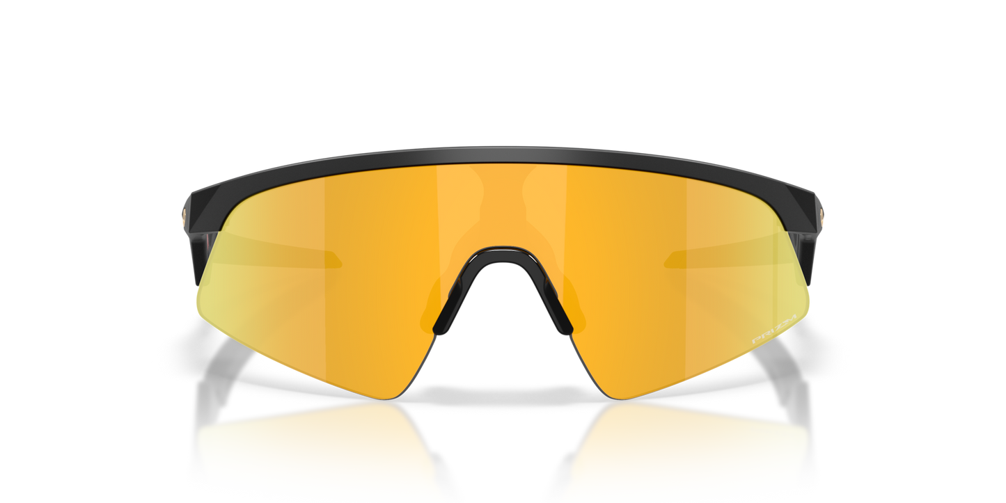 Oakley Sunglass esistor Sweep Matte Black Prizm 24k Lenses With matte black Frame