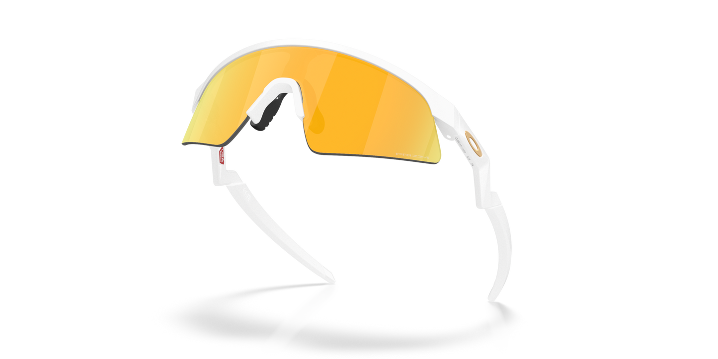 Oakley Sunglass Resistor Sweep prizm 24k Lenses with matte white Frame