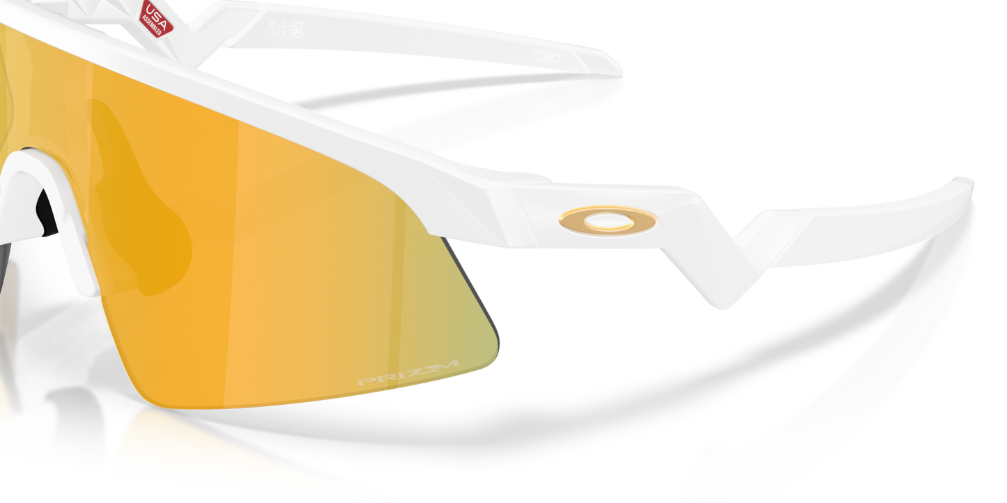 Oakley Sunglass Resistor Sweep prizm 24k Lenses with matte white Frame