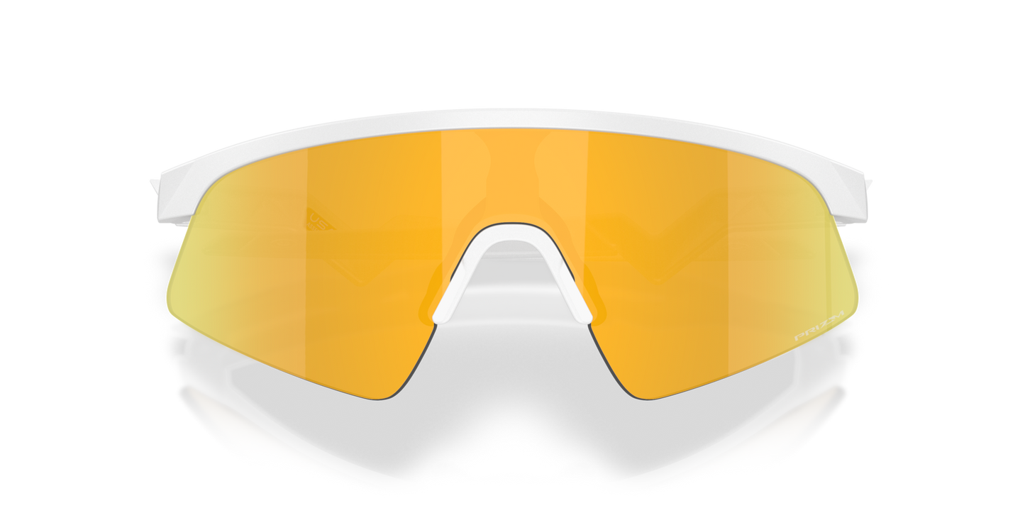Oakley Sunglass Resistor Sweep prizm 24k Lenses with matte white Frame