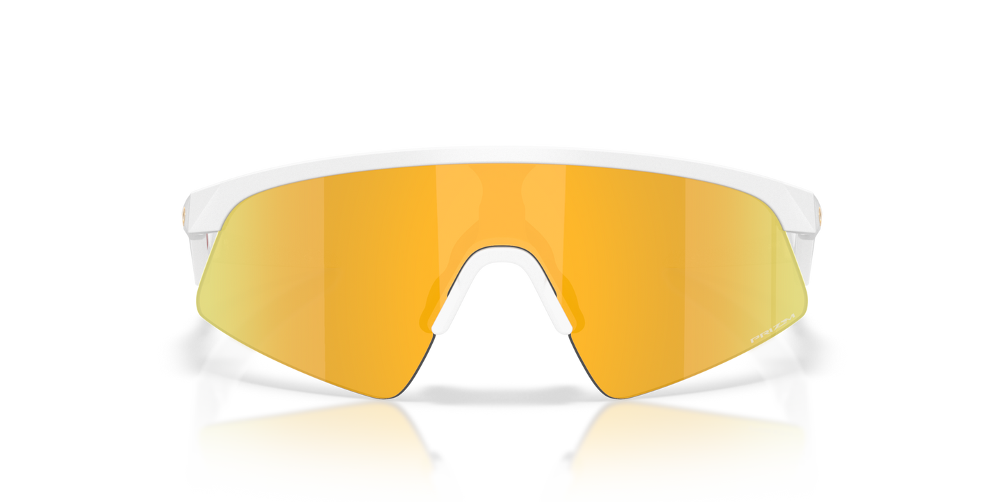 Oakley Sunglass Resistor Sweep prizm 24k Lenses with matte white Frame