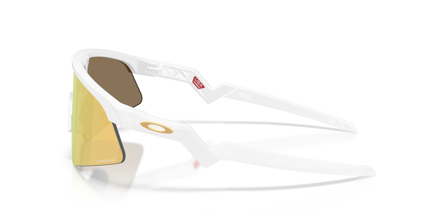 Oakley Sunglass Resistor Sweep prizm 24k Lenses with matte white Frame