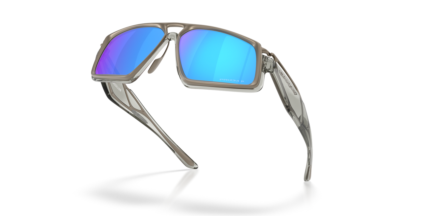Oakley Sunglass Massillon prizm sapphire polarized Lenses,  grey ink Frame