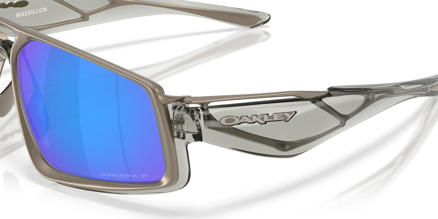Oakley Sunglass Massillon prizm sapphire polarized Lenses,  grey ink Frame