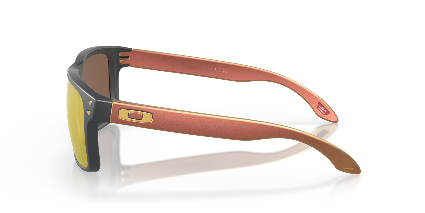 Oakley Sunglass Holbrook™prizm 24k polarized Lenses with matte carbon Frame