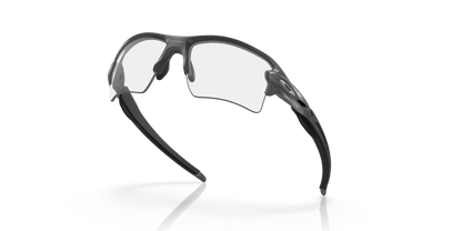Oakley Flak 2.0 XL Clear To Black Iridium Photochromic Lenses Steel Frame