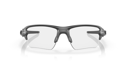 Oakley Flak 2.0 XL Clear To Black Iridium Photochromic Lenses Steel Frame