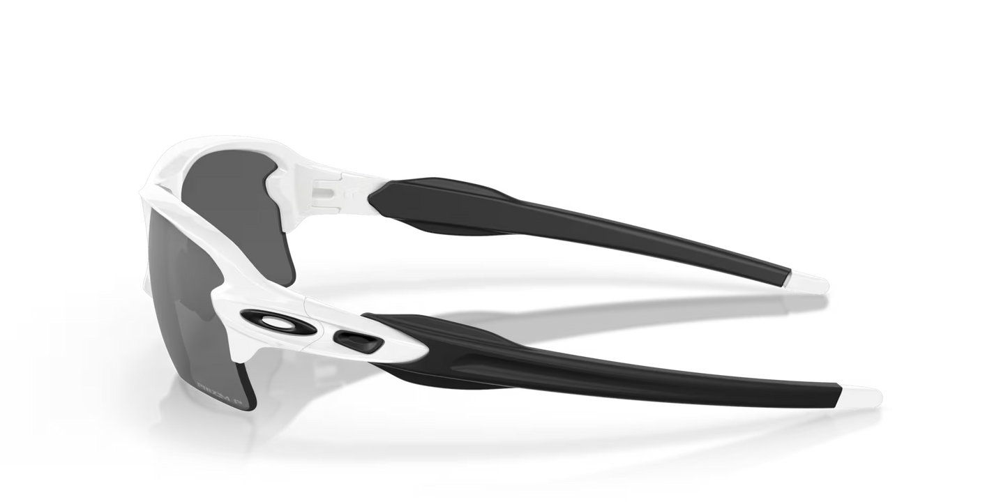 Oakley Flak 2.0 XL prizm black polarized Lenses,  polished white Frame