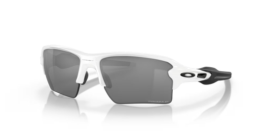 Oakley Flak 2.0 XL prizm black polarized Lenses,  polished white Frame