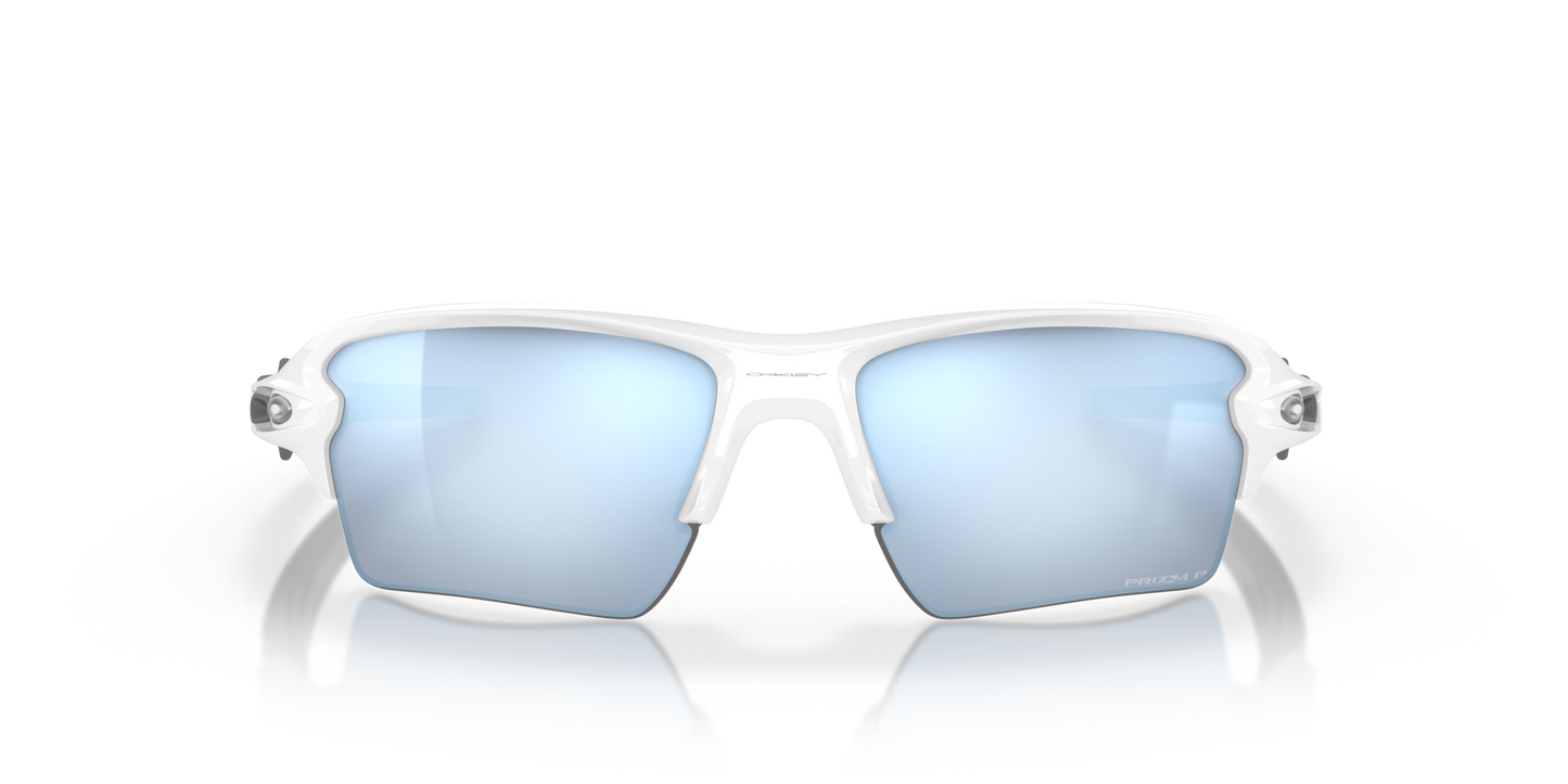 Oakley Flak® 2.0 XL prizm deep water polarized Lenses,  polished white Frame