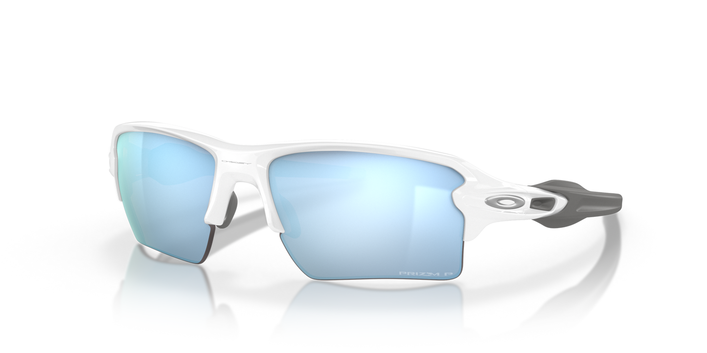 Oakley Flak® 2.0 XL prizm deep water polarized Lenses,  polished white Frame