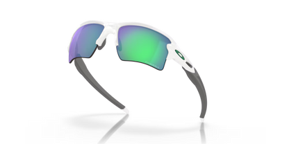 Oakley Flak 2.0 XL Team Colors prizm jade Lenses,  polished white Frame