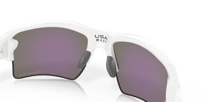 Oakley Flak 2.0 XL Team Colors prizm jade Lenses,  polished white Frame