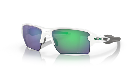Oakley Flak 2.0 XL Team Colors prizm jade Lenses,  polished white Frame
