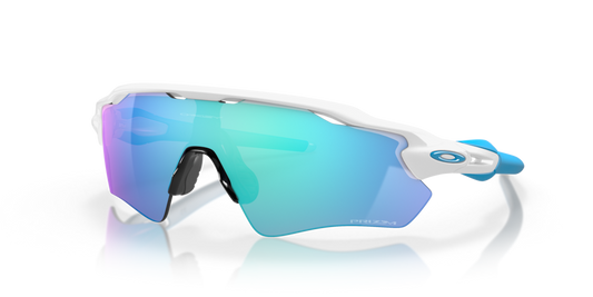 Oakley sunglass Radar® EV Path® prizm sapphire Lenses with polished white Frame