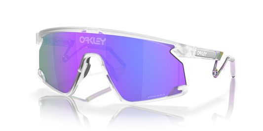 Oakley Sunglass BXTR Metal prizm violet Lenses with matte clear Frame