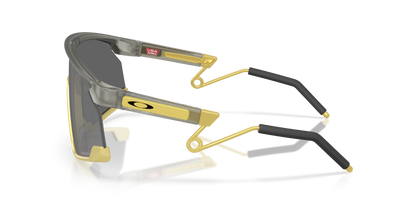 Oakley Sunglass BXTR Metal Alloy Collection prizm black Lenses With matte grey ink/vintage gold Frame