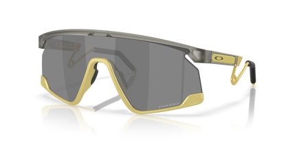 Oakley Sunglass BXTR Metal Alloy Collection prizm black Lenses With matte grey ink/vintage gold Frame