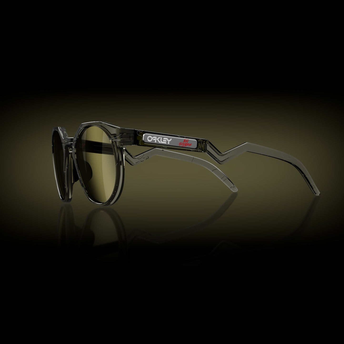 Oakley Sunglass HSTN 100 Thieves Collection prizm gaming™ 2.0 Lenses,  100t grey smoke Frame