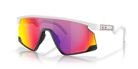 Oakley Sunglass BXTR prizm road Lenses with matte white Frame