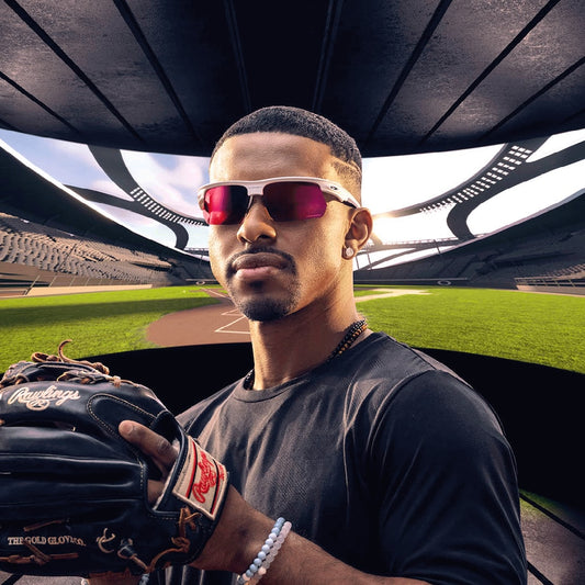 Oakley sunglass BiSphaera™ prizm field Lenses with matte white Frame