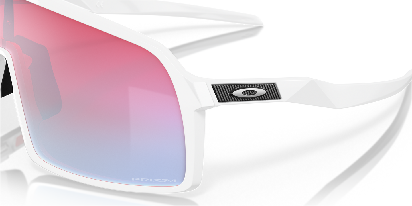 Oakley Sunglass Sutro prizm snow sapphire Lenses with polished white Frame