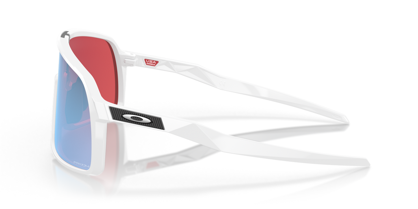 Oakley Sunglass Sutro prizm snow sapphire Lenses with polished white Frame