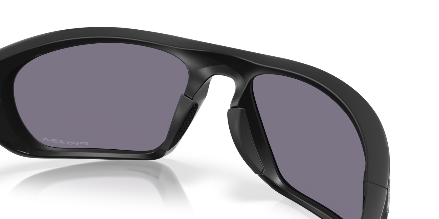 Oakley Sunglass Lateralis )prizm grey Lenses With matte black ink Frame