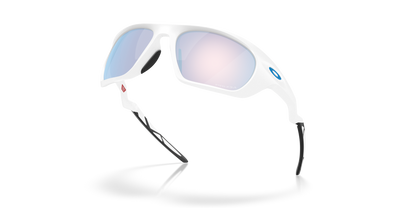 Oakley Sunglass Lateralis prizm snow sapphire Lenses,  matte white Frame