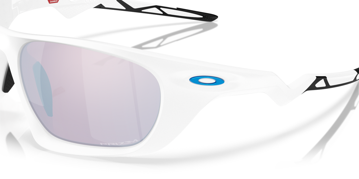 Oakley Sunglass Lateralis prizm snow sapphire Lenses,  matte white Frame