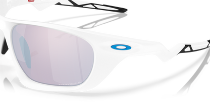 Oakley Sunglass Lateralis prizm snow sapphire Lenses,  matte white Frame