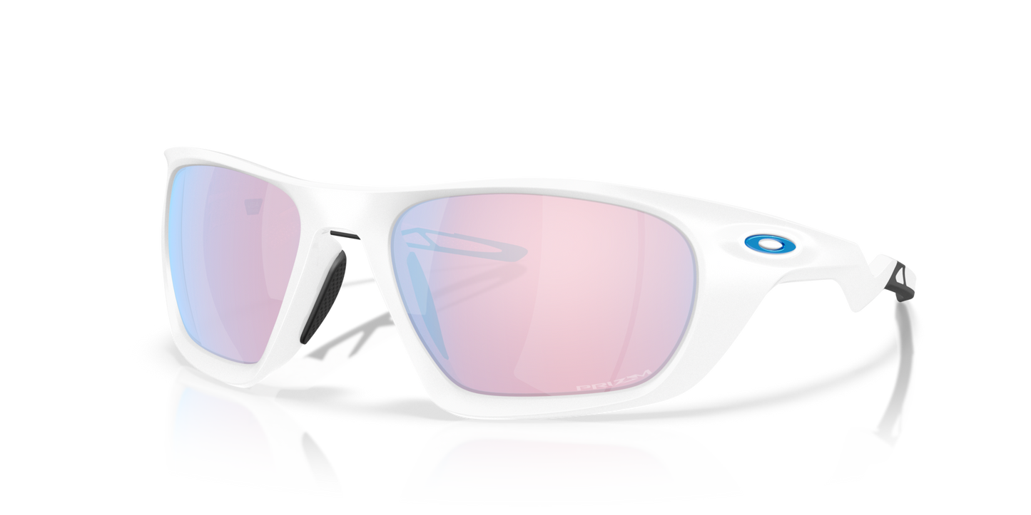 Oakley Sunglass Lateralis prizm snow sapphire Lenses,  matte white Frame