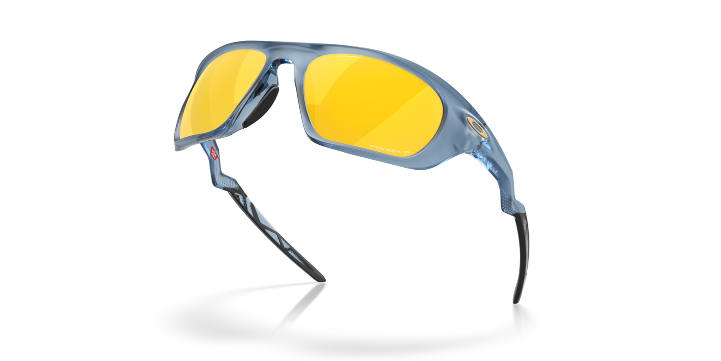 Oakley Sunglass Lateralis Polaris Collection prizm 24k polarized Lenses,  matte transparent abyss Frame