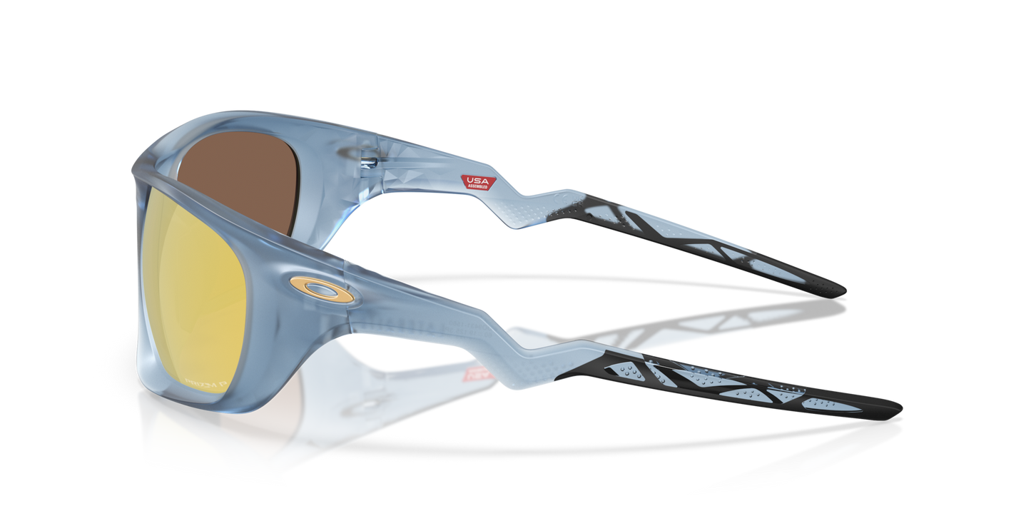 Oakley Sunglass Lateralis Polaris Collection prizm 24k polarized Lenses,  matte transparent abyss Frame